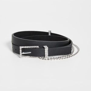 B-Low the Belt Black and Silver Belt